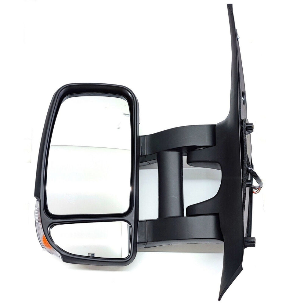 Renault Master 2010-2024 Electric Black Long Arm Wing Door Mirror Left Side