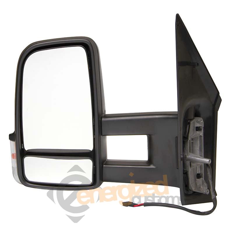 Mercedes Sprinter 2006-2018 Manual Black Long Arm Wing Door Mirror Left Side