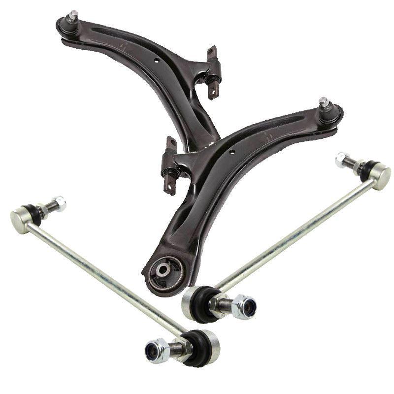 For Nissan X-Trail 2007-2015 Front Lower Wishbones Arms and Drop Links Pair - Spares Hut