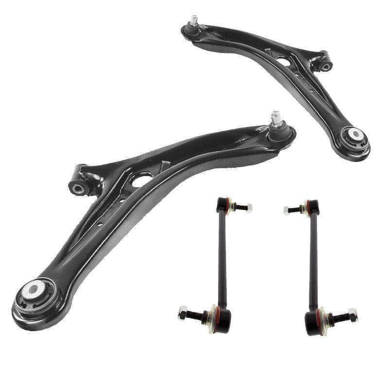 For Mazda 2 2007-2015 Front Lower Wishbones Arms and Drop Links Pair - Spares Hut