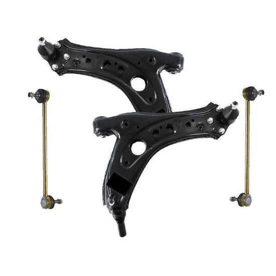 For Vw Fox 2006-2012 Front Lower Wishbones Arms and Drop Links Pair - Spares Hut