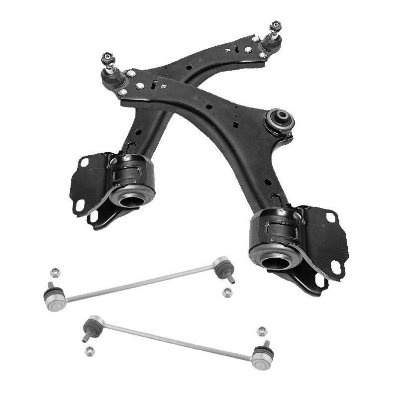 For Volvo S60 2010-2017 Lower Front Wishbones Arms and Drop Links Pair - Spares Hut